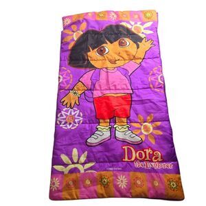 Children's Dora the Explorer Sleeping Bag Nickelodeon Purple Girl's Play 31x56"